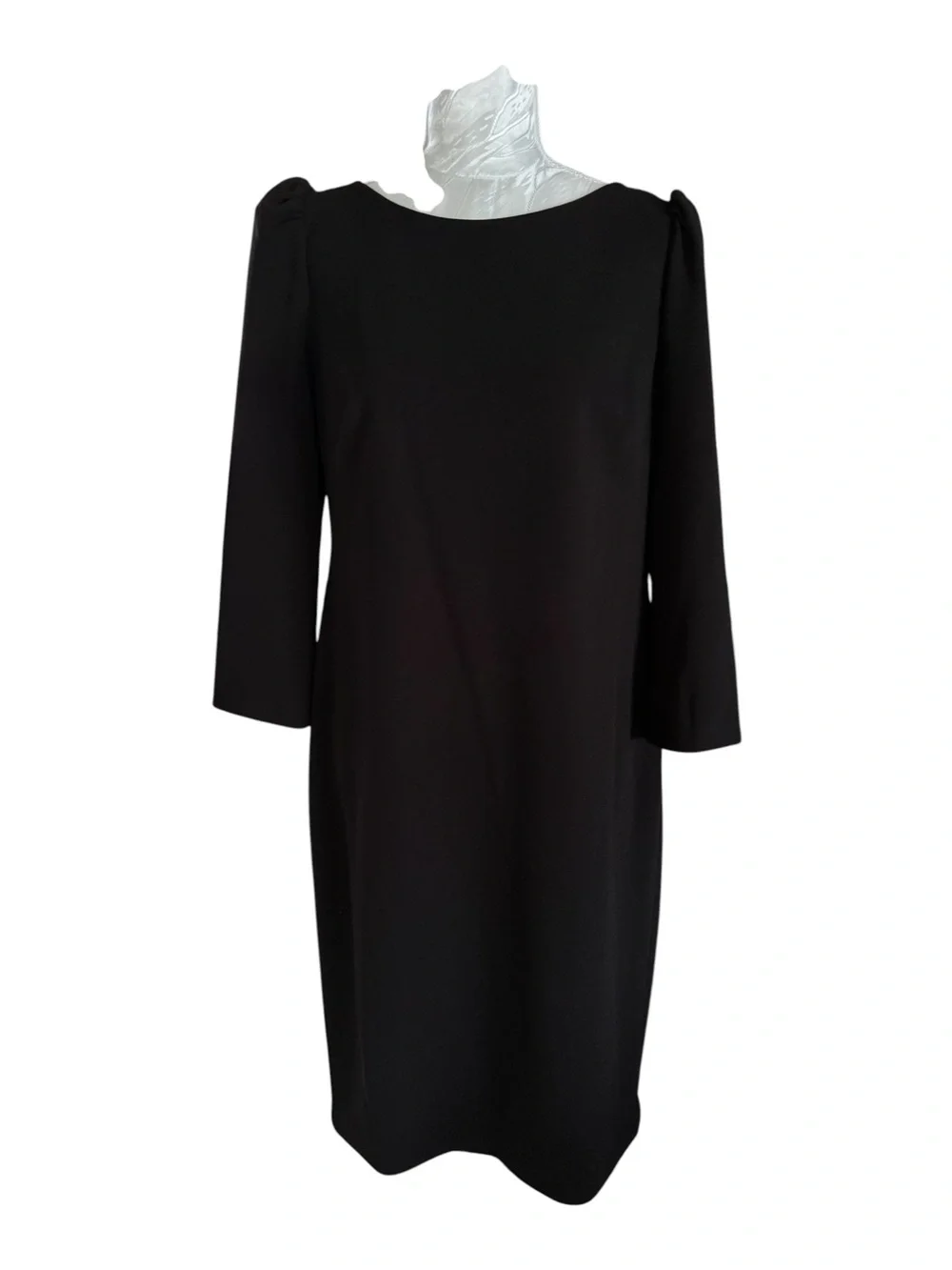 Calvin Klein Three-Quarter Sleeve Scuba Crepe Sheath Dress